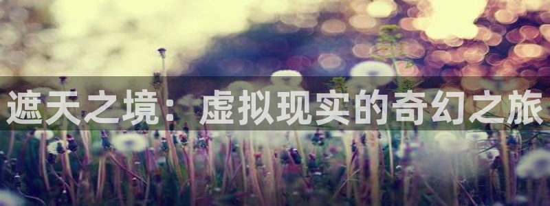 杏盛平台总代理：遮天之境：虚拟现实的奇幻之旅
